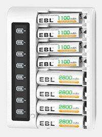 перезарежаемые батареи ААА EBL