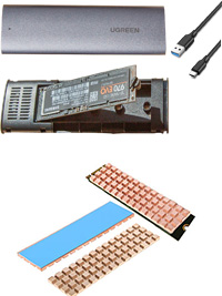 нутрішній PCI Express та зовнішній USB TYPE-C адаптер для SSD NVMe